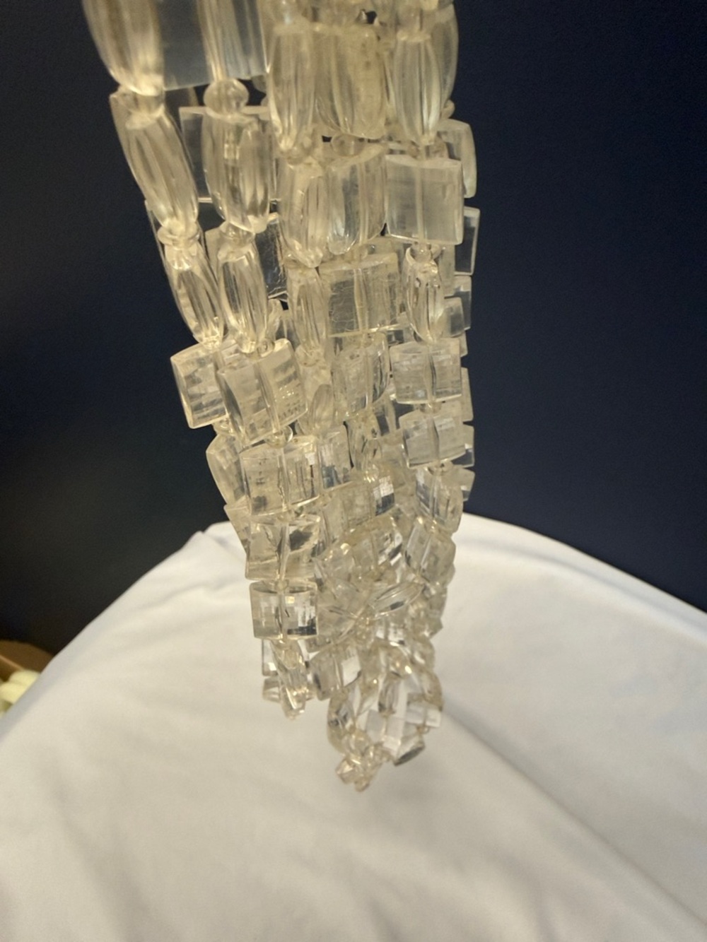 Multi-Strand Clear Beaded Statement Necklace - Picture 5 of 6